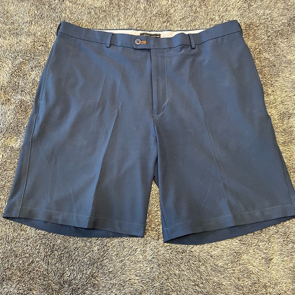 Peter Millar Element4 Performance Shorts Navy Blue Mens 38 Wicking Stretch